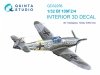 Quinta Studio QD32256 Bf 109F2/F4 3D-Printed & coloured Interior on decal paper (Hasegawa) 1/32
